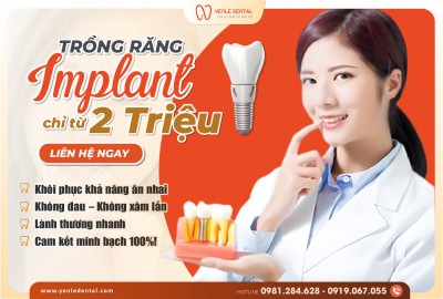 SIÊU KHUYẾN MÃI - TRỒNG RĂNG IMPLANT GIẢM ĐẾN 80%